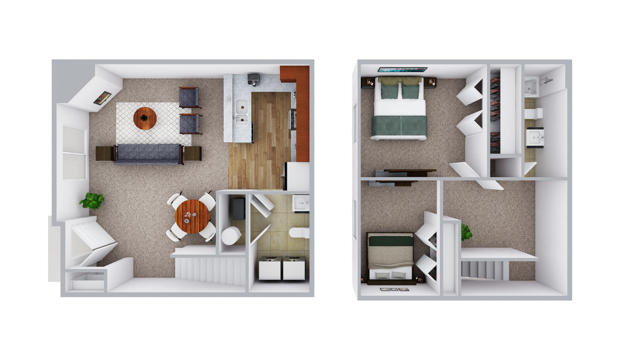 Floor plan for 2 beds, 1 bath, 1666 sqft